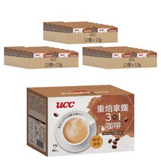 ucc 重焙拿鐵3合1咖啡, 13g, 36個, 18個裝
