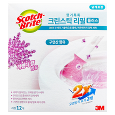 3M Scotch-Brite 百利 替換式馬桶刷 海綿刷頭 12個, 薰衣草香 粉色, 1盒