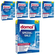 德國 domol 水垢掰掰洗碗機軟化鹽 2kg 有效軟化水質、預防水垢、提升洗淨力, 6盒