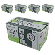 TOWA 東和產業 SCHÖN日本一次性清潔海綿30日研磨劑, 5包, 黑色, 30個