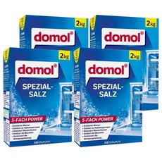 domol 多麗 水垢掰掰洗碗機軟化鹽 有效軟化水質、預防水垢 提升洗碗機清潔效能, 2kg, 4盒