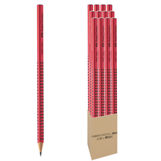 FABER-CASTELL 輝柏 2001握得住鉛筆B, 櫻桃紅, 12支