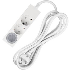 SWEET HOME 韓國製造 一般接地延長線 3孔 + 安全蓋, 3m, 混合顏色, 1個