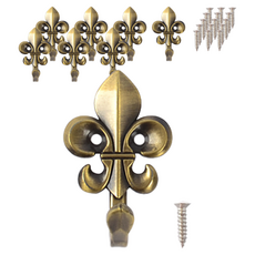 HAFELE 海福樂 百合花紋掛鉤, 復古, 8個