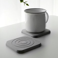 마켓플랜 세라믹 규조토 받침대 트레이, 그레이, 2개