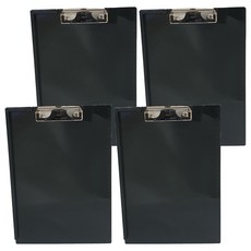 펜홀더 클립보드 A4, 블랙, 4개