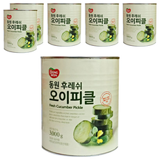 동 원 후레쉬 오이피클 통조림, 3kg, 6개