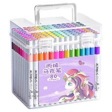 NORNOR 防水水彩壓克力麥克筆, 1套, 80色