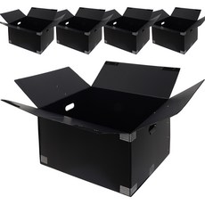 코멧 두꺼운 이사박스 3T 고급 벨크로형 3호~7호, 블랙, 5개