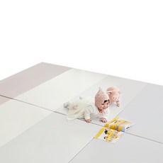 알집매트 실리온 유아폴더매트, 그레이핑크