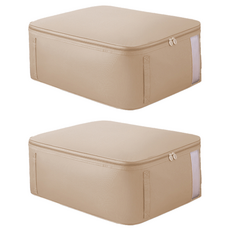 efactory Judy N 大容量衣物棉被收納整理袋, 象牙白, 2個