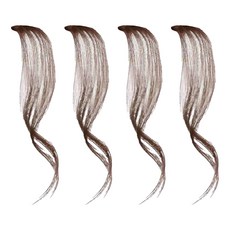 gelluna 顯臉小側邊瀏海自然瀏海接髮半頂假髮 HB-28, 4 淺棕色, 4個