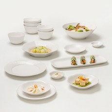 Yundojagi 純白色餐具家居套裝 6 件 37 件, 白色, 餐具12種