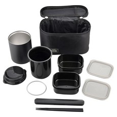 FREIZ 和平 Fortec Lunch 超薄保溫飯盒 FLR-8163 840ml, 單品, 黑色, 1個