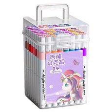 노르노르 방수 수채화 아크릴 마카펜, 24색, 1세트