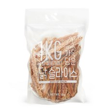 슈퍼츄 강아지 일킬로그램 가득담은 육포, 닭슬라이스, 1개, 1kg