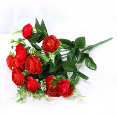 JOART 娜娜玫瑰仿真花束, 紅色