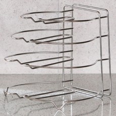 Charm生活一體型4層平底鍋收納架, 單色, 四段