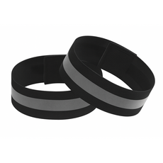 Live-on 反光鏡面跑步自行車夜光帶, 2個, 黑色