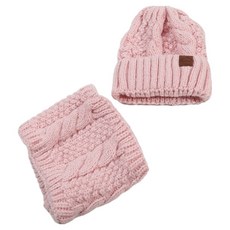 Kifofo 溫暖寒冬滑雪板滑雪防寒帽+圍巾組, 粉紅色, 1套