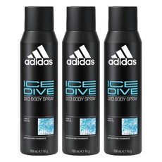 adidas 愛迪達 男用體香噴霧 品味透涼, 150ml, 3瓶