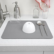키친유 규조토 식기건조 매트, 라이트그레이, 1개, 1단
