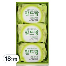 LG생활건강 알뜨랑 그린올리브 비누, 140g, 18개입