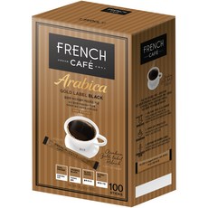 FRENCH CAFE 阿拉比卡金標即溶黑咖啡隨身包, 0.9g, 100條, 1盒