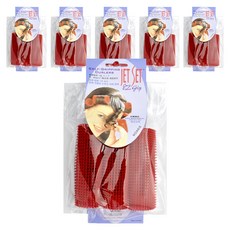 Jet Set 長髮髮捲 35mm 3入, 紅色, 6個