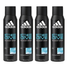 adidas 愛迪達 男用體香噴霧 品味透涼, 150ml, 4瓶