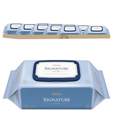 Bebesup Signature With Blue系列 嬰幼兒濕紙巾 掀蓋式 藍色款, 70張, 10包