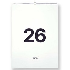 LUCALAB 2026年 MMM Max 壁掛月曆, 白色, 1個