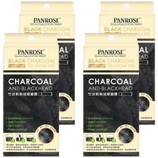 PANROSE 潘柔 竹炭粉刺凝膠, 3D面膜, 深層清潔毛孔, 去黑頭, 4條, 1入