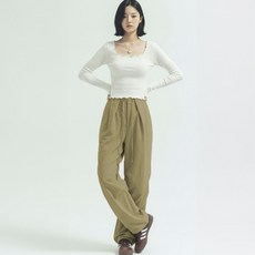 MEICHEL 女款 Rina Hell 寬版抓皺抽繩長褲 12396