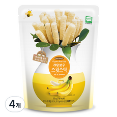 Farm to Baby 彩虹甜米餅棒, 4個, 香蕉, 20g