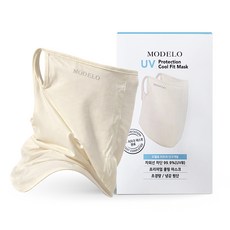MODELO UV防護涼感貼合口罩, 淺米色, 1個