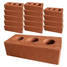 황토벽돌 민무늬 190x90x57mm, 적황토, 15개