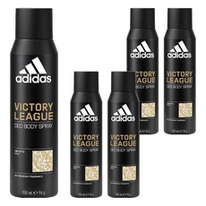 adidas 愛迪達 男用體香噴霧 卓越自信, 150ml, 5瓶