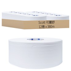 Scott 可麗舒 雙層大型捲筒衛生紙, 380m, 12捲, 1組