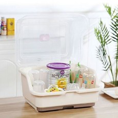 윈프라이스 서랍형 물받침 식기건조대, 1단, 베이지, 1개