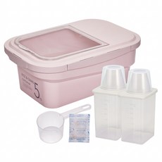 cimelax 米桶5kg*1個+穀物罐950ml*2個, 粉色, 1組