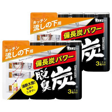ST 雞仔牌 脫臭炭 廚房用 3個, 165g, 2組