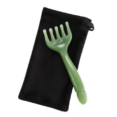 Isaac Cube 頭皮刮痧髮梳按摩器, 綠色, 1個