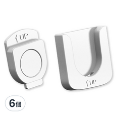 OLoBabee 遙控器磁吸掛勾, 6個, 白色