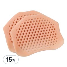 Solmion 柔軟矽膠腳掌前掌緩衝墊 膚色 2入, 15個