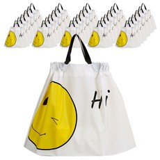 HANEE KUNEL 微笑包裝塑膠袋 購物袋 大型 40 x 30 cm, 黃色, 100個