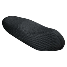 機車坐墊保護套 滌綸材質 蜂窩設計 舒適透涼 防水防曬, 75 x 58cm, 通用款 黑色, 1個