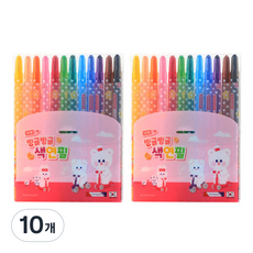 morning glory 不用削旋轉著用的圓圈圓圈彩色鉛筆 粉色, 10個, 12色