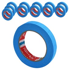 iQIHAN 彩色遮蔽膠帶 藍色 15 mm x 20 m, 12個