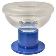 R&R 萊禮生醫 矽膠拍痰杯 S 新生兒專用 結構採用省力設計 可輔助正確拍痰及拍嗝的手勢與力道 產品柔軟富有彈性 台灣製, Blue, 1個